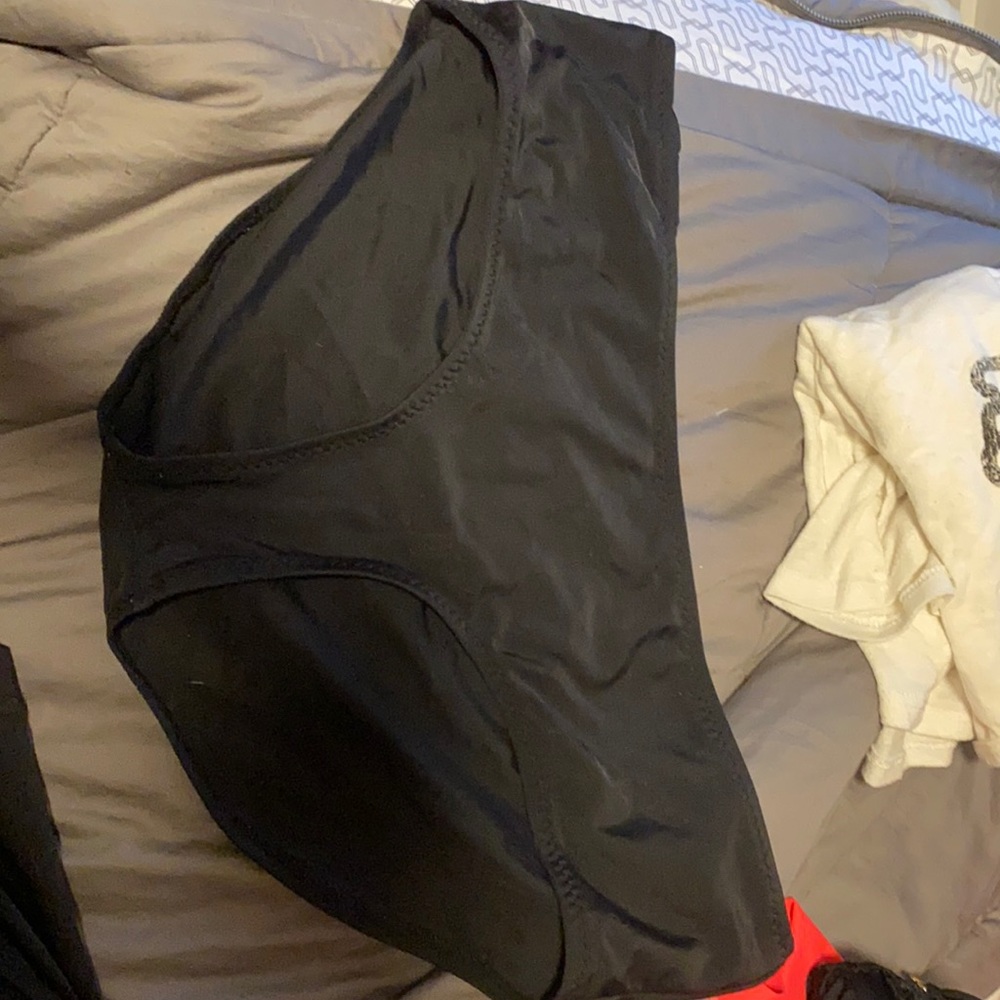 Black bottoms for bathing suit